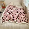 Manta Casal Fofa de Caxemira Veludo Leite Outono Inverno Aconchegante Coral Veludo Manta de Sofá Manta para Soneca de Menina