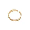 Pulsera Abierta Cruzada Multicapa de Pedrería Estilo Europeo y Americano, Exquisita y Versátil para el Uso Diario, Joyería de Lujo Ligero de Alta Gama para Mujeres