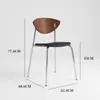 Mesa y Sillas de Comedor de Madera Maciza, Sillas de Comedor de Lujo Ligero, Sillas de Hierro para Cafetería y Uso Doméstico, Sillas de Diseñador con Forma de Pájaro