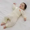 Conjunto de roupas de outono para bebê, roupinha de cintura alta protetora da barriga para bebês, pijama de duas peças de algodão puro com mangas compridas para meninos e meninas, conjunto infantil de algodão puro