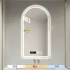 Espelho Arqueado Ultra-Branco Espelho de Corpo Inteiro Montado na Parede Colagem Sem Perfuração Espelho de Closet Espelho Doméstico Montado na Parede Colagem Porta de Armário Espelho de Corpo Inteiro