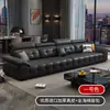 Novo Sofá de Couro Italiano Lawrence 2025 Sala de Estar Apartamento Pequeno Sofá de Couro Moderno Simples de Três Lugares Combinação