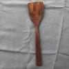 Espátula de Madeira com Cabo Longo de Teak de Acácia, Escumadeira de Madeira, Espátula Especial para Panelas Antiaderentes, Colher Pequena para Arroz, Antibacteriana e Resistente a Mofo