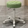 Taburete de belleza con ruedas, taburete de silla de salón de belleza para técnico de uñas, silla de trabajo grande con ruedas de altura ajustable retráctil