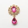 Placa de flor de aleación de gota de agua transfronteriza con diamantes de imitación acrílicos, accesorios de joyería DIY, accesorios de base de oro y plata, pendientes y colgantes
