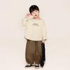 Camiseta Infantil Changguo Roupa Outono Conjunto Infantil Estilo Vintage Manga Longa Top Bebê Primavera e Outono Camiseta Básica