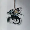 Venta caliente transfronteriza le da a él a ella decoración de colgante acrílico de arte de dragón de fantasía decoración de colgante de coche