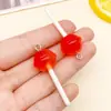 Mezcla de 8 Resinas Coloridas Transparentes Resina con Purpurina Fina Colgante de Piruleta Redonda Estereoscópica Llavero DIY Accesorios de Joyería