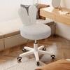 Cadeira de Maquiagem com Orelha de Coelho Estilo Creme Cadeira de Pele de Cordeiro Cadeira com Encosto para Computador de Quarto Banquinho de Maquiagem Levantamento Desenho para Salão de Unhas