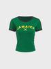 Camiseta retro de estilo europeo y americano con personalidad de comercio exterior de la estación europea, camiseta sexy de Spice Girl con letras bordadas para mujer.