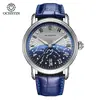 Relógio Masculino Luminoso à Prova d'Água da Marca Counter Casual de Negócios Couro Automático Mecânico Agente