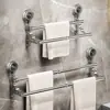 Estante para Toallas con Ventosa Baño Sin Taladro Barra para Toallas Retráctil Estante para Guardar Toallas Lavabo