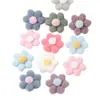 Nuevo Tela de Felpa de Flor de Terciopelo Linda Flor Pequeña de Seis Pétalos Tela de Material para Accesorio de Cabello DIY Partes de Dibujos Animados para Accesorios de Cabello