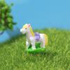 Artesanías de Resina Serie Animales de Granja, Adornos de Micro Paisajismo de Vaca y Potro, Decoración Creativa para Jardinería DIY