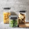 Frasco Sellado Personalizado, Botella Cuadrada para Almacenamiento de Productos Secos y Granos, Frasco Sellado a Prueba de Humedad de Grado Alimenticio de Gran Capacidad para Cocina y Frutas Secas
