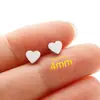 Pendiente de acero inoxidable para mujer, estilo ins frío simple, con forma de corazón amoroso, geométrico compacto, apilado, pendiente para oreja