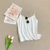 Camisola Estilo Coreano Doce Floral com Alça Fina Verão Praia Novo Estilo Versátil Redutor de Idade Top Base Feminino