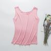 Colete Feminino de Seda Tricô de Seda Alça Plus Size Verão Feminino Solto Sem Mangas Respirável Base Camiseta Interna