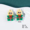 Accesorios de Resina Dibujo Animado Rab Paño Serie Navideña Muñeco de Nieve DIY Pegamento Crema Parche para Carcasa de Teléfono Decoración Adhesivo para Refrigerador