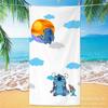 Toalla de Playa Stitch Transfronteriza Nueva de Verano Estampada de Secado Rápido Absorbente de Agua Engrosada Linda de Dibujos Animados Toalla para Niños Toalla de Baño