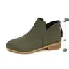 Zapatos de Mujer Talla Grande Transfronterizos Nuevos Otoño/Invierno 2026: Botas de Moda Casuales de Color Sólido Estilo Británico con Punta y Tacón Bajo Grueso