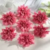 U 12cm Cabeças de Flores Artificiais de Dália Flores de Seda Feitas à Mão Materiais para Guirlanda DIY Corsage Acessórios de Cabelo Hanfu Fábrica