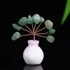 Árvore de Cristal Atacado Cristal Rosa Natural Citrino Cascalho Pequeno Vaso Árvore da Fortuna Decoração de Mesa para Casa Enfeites