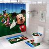 Popular Série Mickey Transfronteiriça Poliéster Impresso Digitalmente Impermeável e À Prova de Mofo Cortina de Chuveiro Conjunto de Quatro Peças Fabricante Tecido Impermeável Luxo Leve