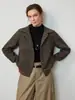 Chaqueta de Cuadros Transfronteriza Europea y Americana 2025 Otoño Tendencia Retro Holgada Casual Abrigo para Mujer