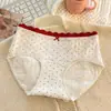 Ropa interior de algodón puro con bloques de color y patchwork para mujer, hipoalergénica, antibacteriana, para niñas, 10A, entrepierna antibacteriana, alta elasticidad, suave