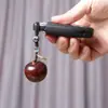 Llavero de Manzana de Palo de Rosa Regalo de Navidad Cadena para Teléfono Marca Ping'An Colgante para Bolso Yiming Xianyuan Adorno para Coche