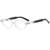 Gafas de Gato Lectoras para Mujer Nueva Moda Versátil Estilo Callejero Lente Transparente Montura Ovalada Retro Transfronteriza Europea Americana