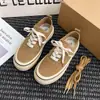 Zapatos Casuales Retro con Cordones para Mujer 2026 Otoño Versátiles Estilo Coreano Modernos Zapatos Blancos de Suela Gruesa Tenis Casuales Zapatos de Tabla