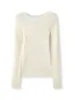 Suéter de tricô com gola redonda CHAO fino 100% lã Merino Yangzi, 48 unidades, para mulheres, blusa básica afuniladora para o outono