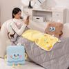 Almohada de Doble Propósito de Galleta de Tostada de Dibujos Animados Manta de Aire Acondicionado Cojín de Sofá Almohada para Siesta de Oficina Almohada Manta