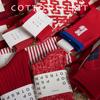 Colección de calcetines rojos de Año Nuevo Calcetines de boda iguales para hombres y mujeres Calcetines de algodón para mujer con patrón tridimensional regalo de calcetines de año de nacimiento