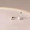 Ganchos de Pendientes de Moda Sencillos de Plata de Ley S925 para Mujer, Elegantes Versátiles de Lujo Ligero Accesorios de Oreja de Gama Alta, En Stock al por Mayor