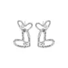 Pendientes de Textura Doble Corazón Estilo Coreano de Nicho Pendientes de Alta Gama Moda No se Desvanecen Versátiles Pendientes de Moda Dongdaemun para Mujer