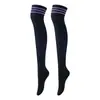 Calcetines de baile, calcetines largos de tres rayas hasta la rodilla para cosplay de mujer, calcetines altos, calcetines de mujer al por mayor, calcetines de rayas europeos y americanos