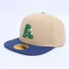 Gorra de Béisbol Plana Personalizada con Parche de Letra para Bebé, Gorra Hip-Hop de Bloques de Color Estilo Europeo y Americano, Gorra de Sol para Niños de Primavera y Verano al por Mayor