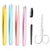 Set de Pinzas de Acero Inoxidable Clip para Cejas para Depilar Barba y Cabello, Clip para Recortar Cejas Herramienta de Belleza Set de Pinzas para Cejas