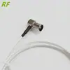 Ensamblaje de cable coaxial de 75 ohmios RF plata de alta pureza TV Ultra HD macho TV macho curvo Cable