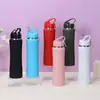 Copo térmico portátil Cross-Border em aço inoxidável 304, ideal para esportes ao ar livre, com isolamento térmico e design que permite beber duas bebidas simultaneamente. Perfeito para quem busca um copo fino e elegante para emagrecimento.