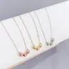 Colar Vazado Feminino Banhado a Ouro Real Pingente Simples Estudante Curto Senso de Design Temperamento Estilo Frio Corrente da Clavícula Joia