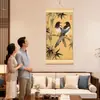 Pintura Colgante de Bambú Doble Felicidad Estilo Chino Nuevo Pintura Decorativa Urraca Bambú Tela No Tejida Sala de Estar Estudio Entrada Pintura Colgante