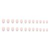 Oval Temperamento Rosa Natural Triângulo Francês Glitter Nail Art Brilhante Menina Gentil Unha Postiça Armadura de Vestir