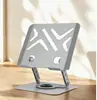 Suporte para laptop e telefone 2 em 1. Altura e ângulo ajustáveis. Design oco para resfriamento. Múltiplos estilos opcionais, suporte de metal resistente para mesa.