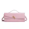 Bolsa Baguete Tecida de Ombro Único Modelo Novo Transfronteiriço Verão Nicho, Bolsa Clutch Horizontal Fashion, Bolsa Transversal Versátil Feminina