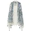 Novo Lenço de Seda Estilo Chinês Estilo Old Money para Mulheres, Xale para Fotografia de Viagem na Primavera e Outono, Lenço Cape Quadrado Grande Estilo Étnico Estilo Nacional