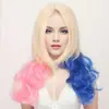 Peruca Cosplay Degradê Estilo Harley Quinn Harleen Quinzel Esquadrão Suicida